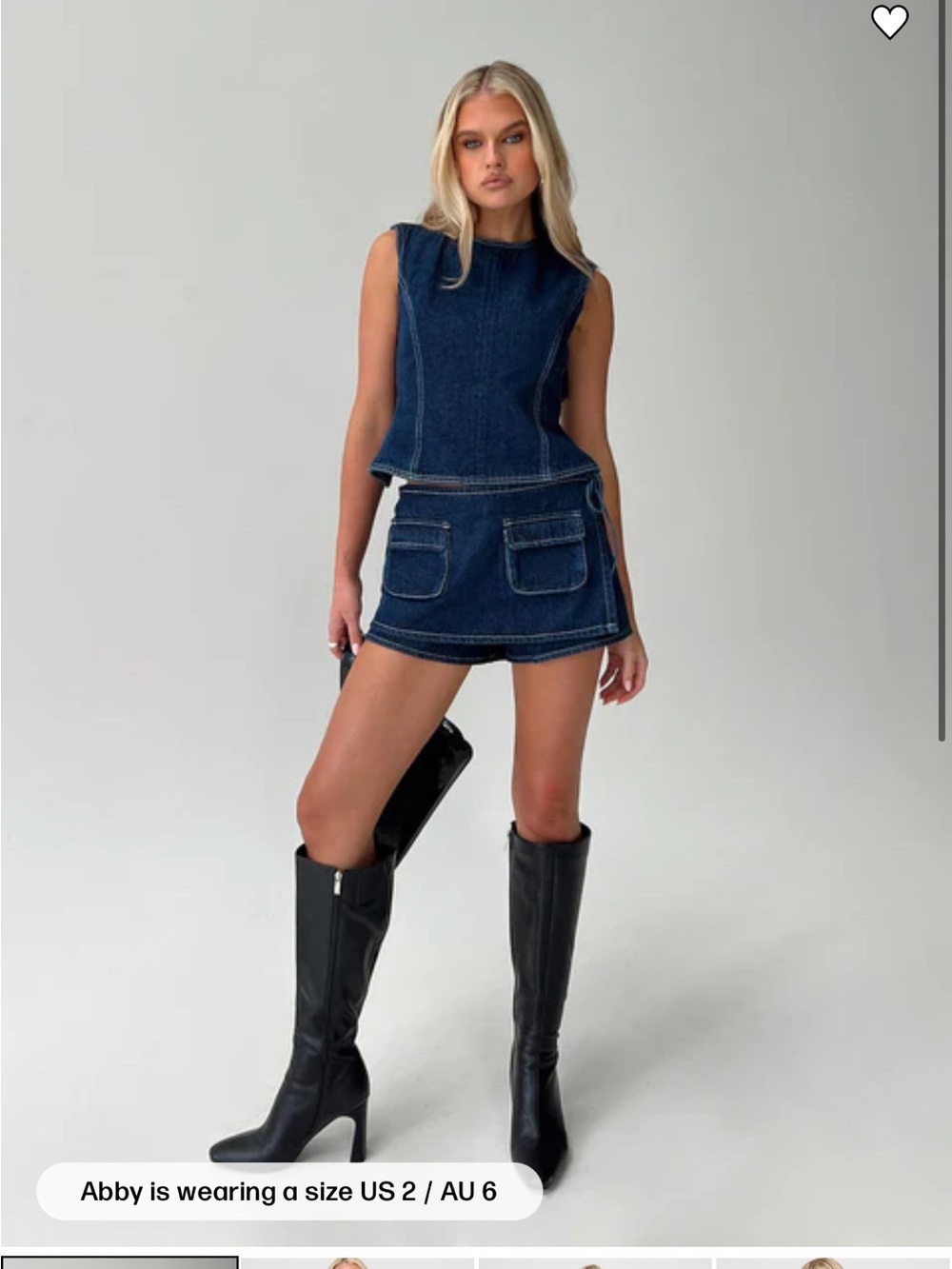🌊✨Lioness countryside skirt Women’s Dark Blue Denim Skort with Front Pockets